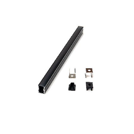 PXG-103M Black series aluminum profile with black PC diffuser