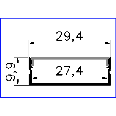 PXG-3010-M Surface Mounted Aluminum Channel Profile For Led Strips